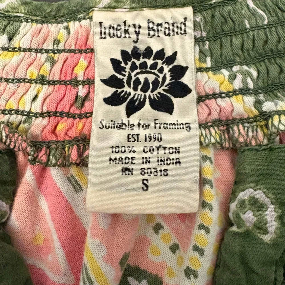 Lucky Brand blouse top green size small - Picture 6 of 6